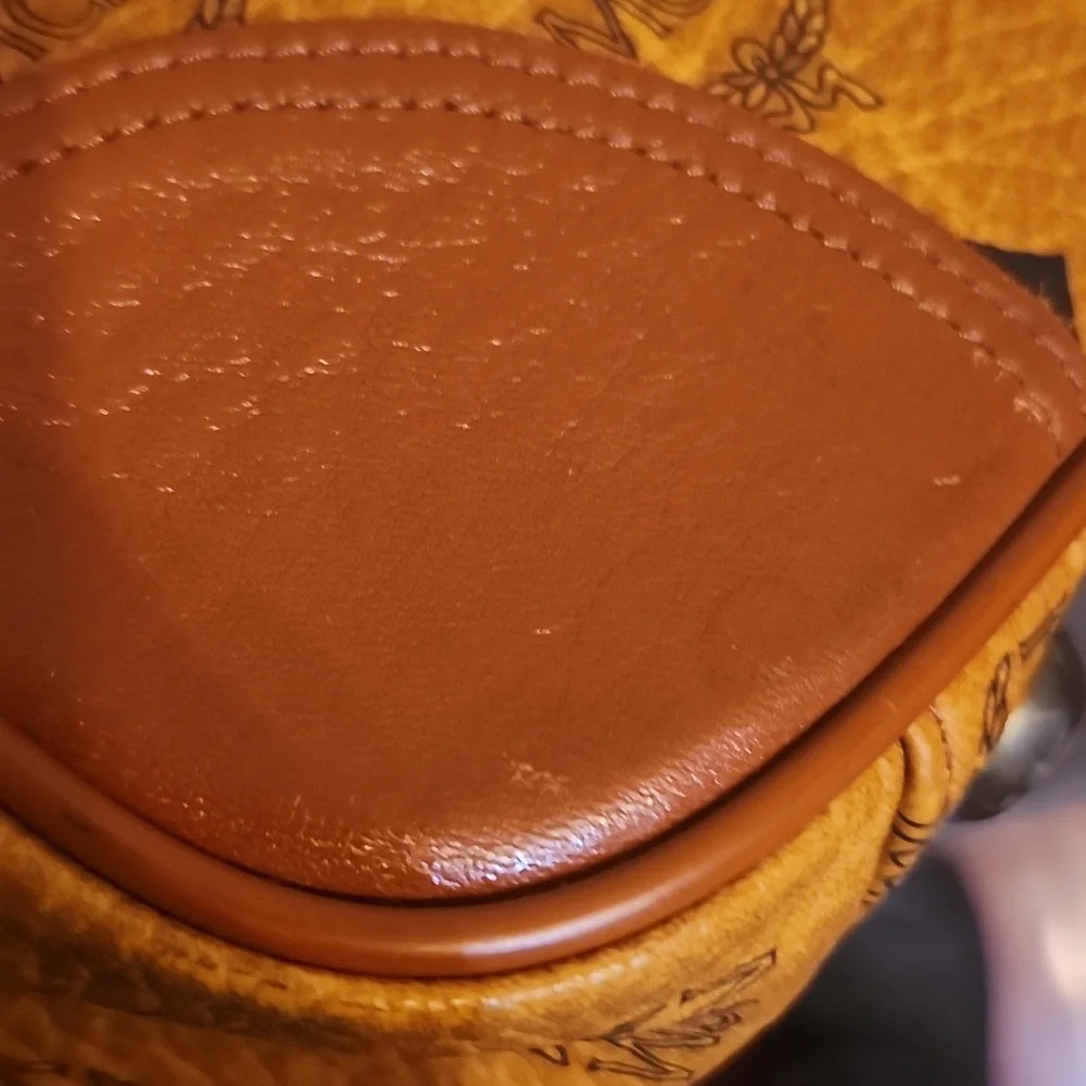 MCM Cognac Visetos Weekender Bag Vintage Made In Germany Unbranded Chains Added - Picture 10 of 17